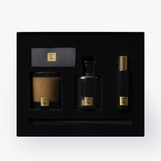 Luca - Leather & Black Amber Collection Box